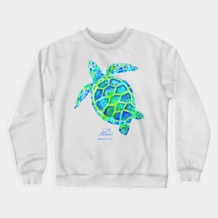 Sea Turtle green & blue by Jan Marvin Crewneck Sweatshirt